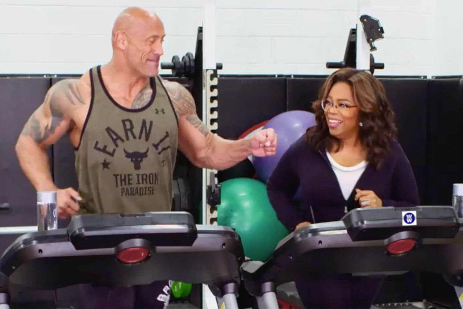 Oprah Winfrey and Dwayne Johnson Fitness